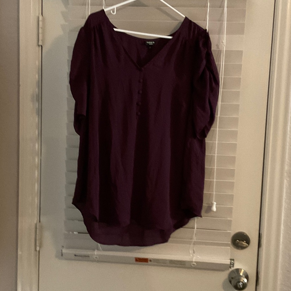Torrid Deep Purple Harper Blouse EUC